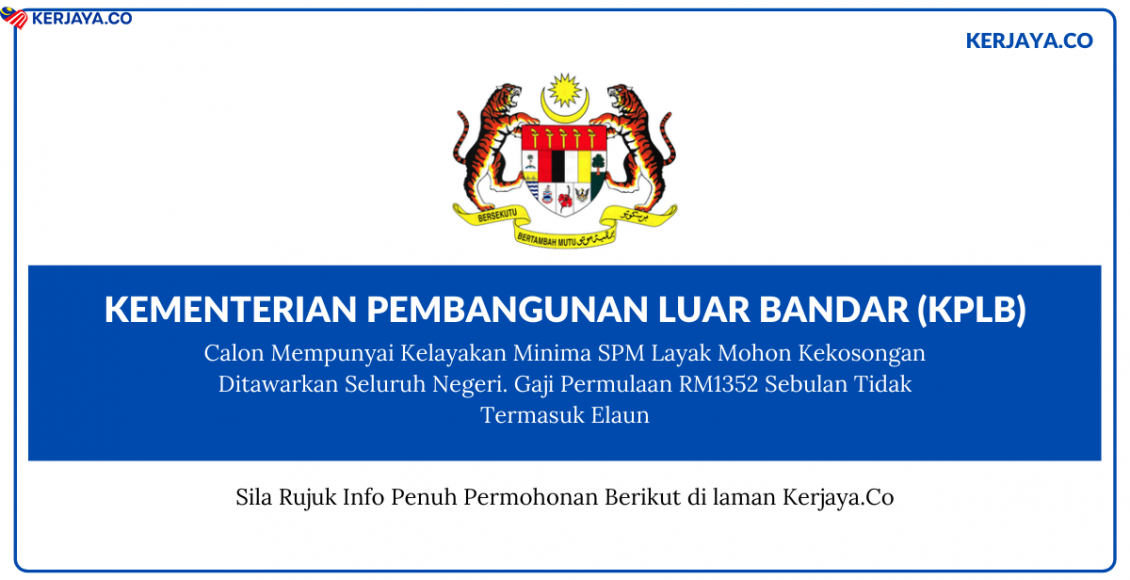 Jawatan Kosong Terkini Kementerian Pembangunan Luar Bandar Kekosongan