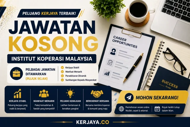 Institut Koperasi Malaysia ~ Pegawai Latihan,Pembantu Khidmat Am,Pembantu Tadbir