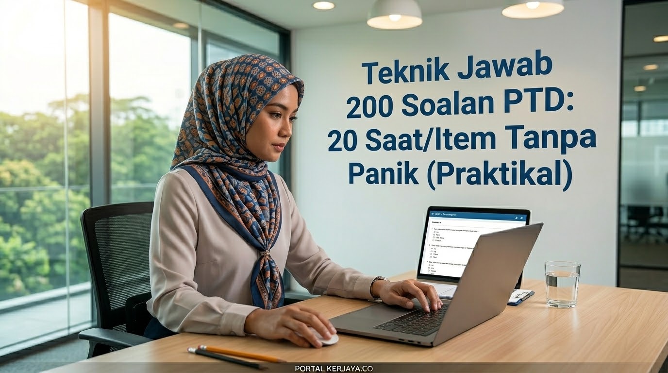 Teknik Jawab 200 Soalan PTD: 20 Saat/Item Tanpa Panik (Praktikal)