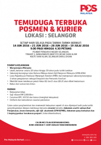 Temuduga Terbuka POSMEN & KURIER