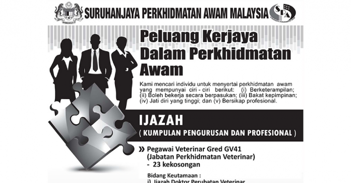 Iklan Jawatan Kosong Pegawai Veterinar GV41 SPA (1) Iklan Jawatan Kosong Pegawai Veterinar GV41 SPA (1)