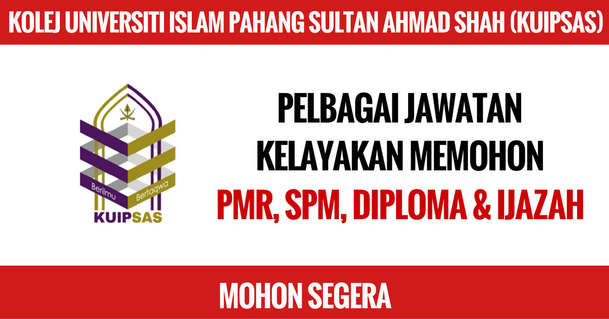 Jawatan Kosong Terkini Kolej Universiti Islam Pahang 