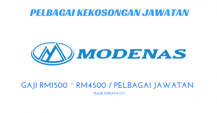 Jawatan Kosong Modenas (1) Jawatan Kosong Modenas
