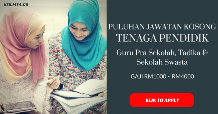 Jawatan Kosong Tenaga Pendidik ~ Guru Pra Sekolah, Tadika ...