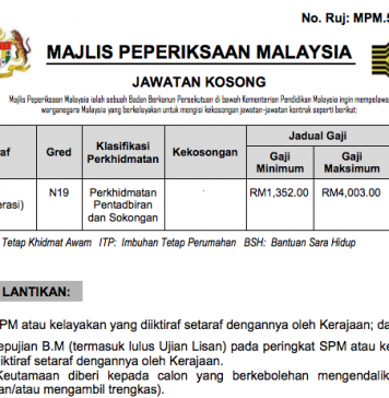 Kerja Kosong Kerajaan • Portal Jawatan Kosong Terkini 