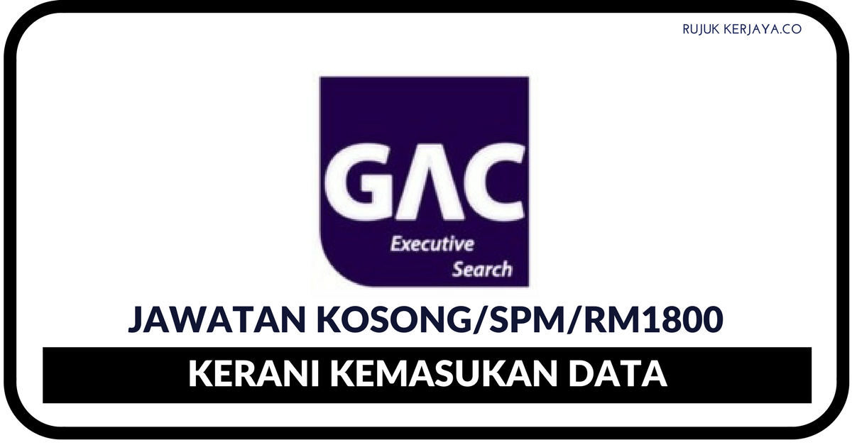 Data Entry Clerk di GAC Executive Search