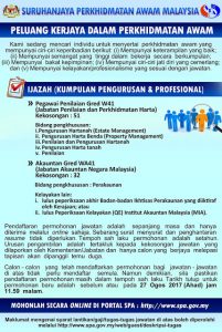 Iklan Jawatan Jabatan Penilaian & Perkhidmatan Harta (JPPH 