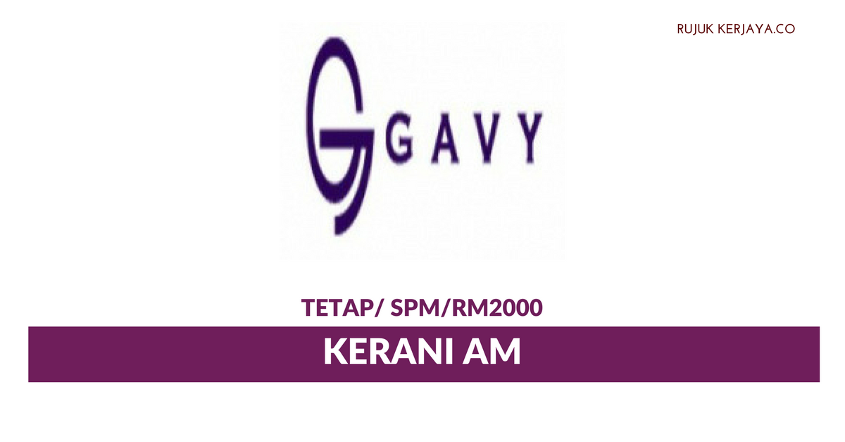 Gavy Marketing Sdn Bhd • Kerja Kosong Kerajaan