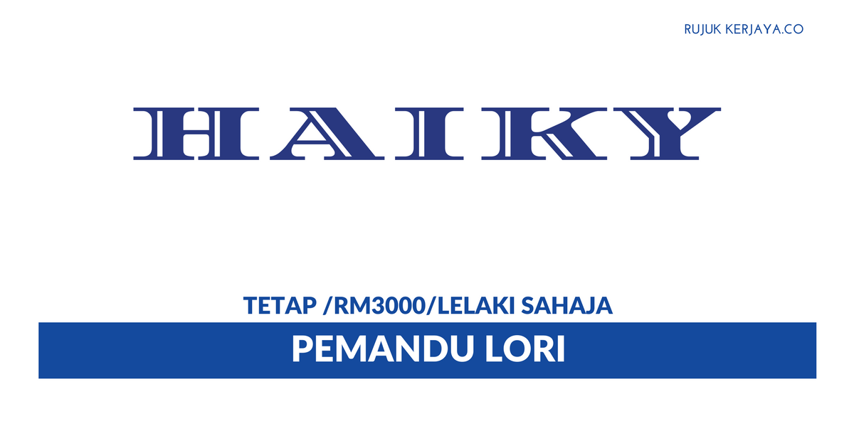 Haiky Marketing Sdn Bhd • Kerja Kosong Kerajaan