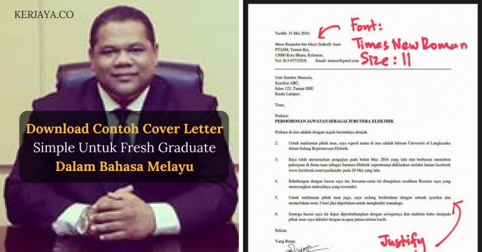 Letter Contoh Cover Letter Bahasa Melayu
