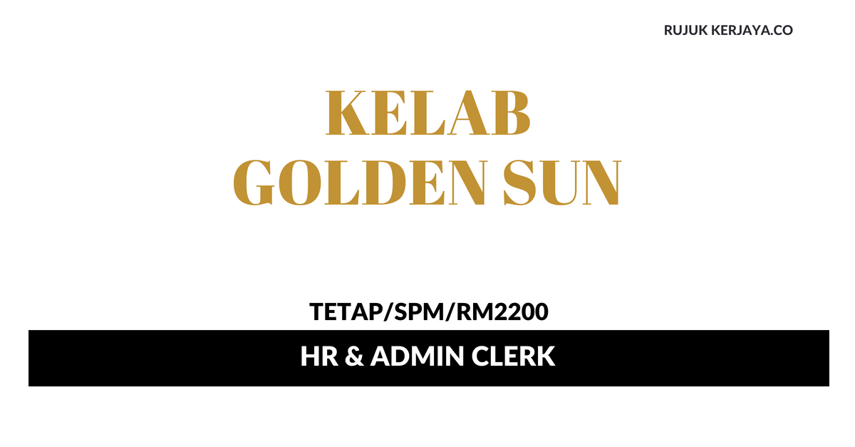 Kelab Golden Sun • Kerja Kosong Kerajaan