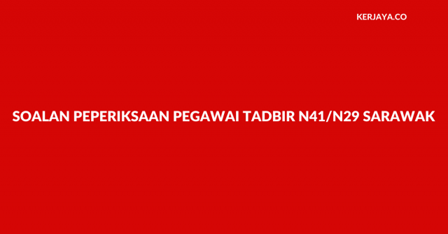 Masalah Gangguan ID Masuk & Katalaluan Calon Peperiksaan N41/N29 Sarawak