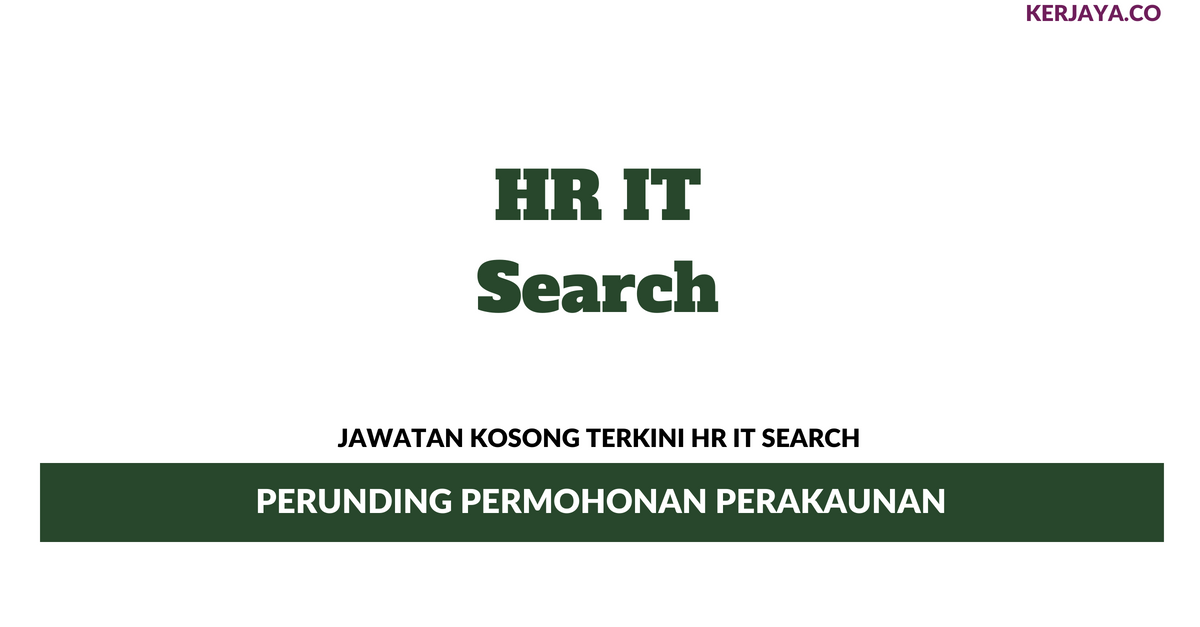 Permohonan Jawatan Kosong HR IT Search