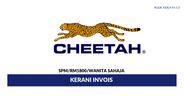 Cheetah Coporation ~ Kerani Invois / Gaji RM1800++