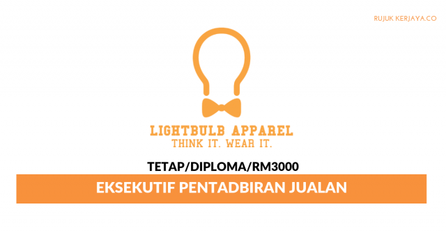 LightBulb Apparel ~ Eksekutif Pentadbiran Jualan
