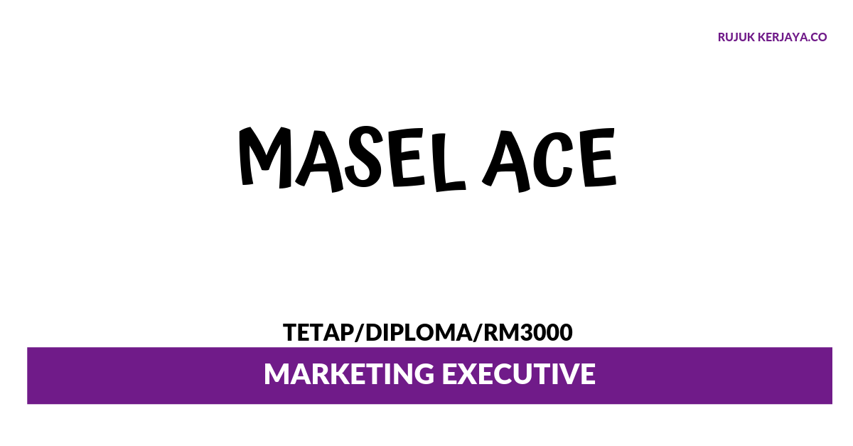 Masel Ace • Kerja Kosong Kerajaan