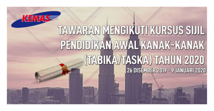 Permohonan Guru Tabika KEMAS 2020 Secara Online di Buka