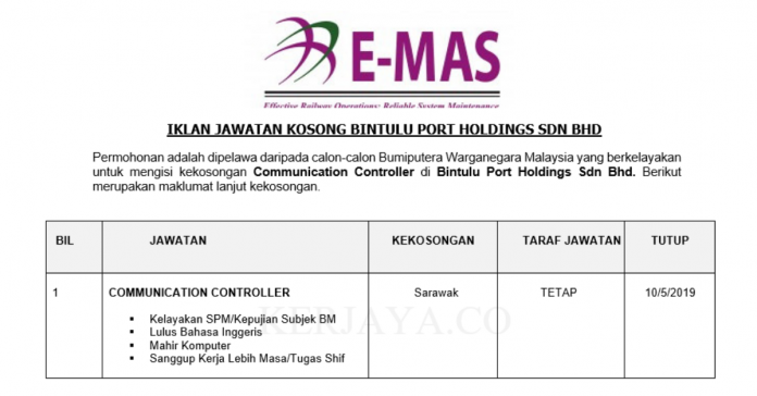 Bintulu Port Holdings Sdn Bhd (1) Bintulu Port Holdings ~ Communication Controller