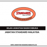 jabatan standard malaysia • Kerja Kosong Kerajaan