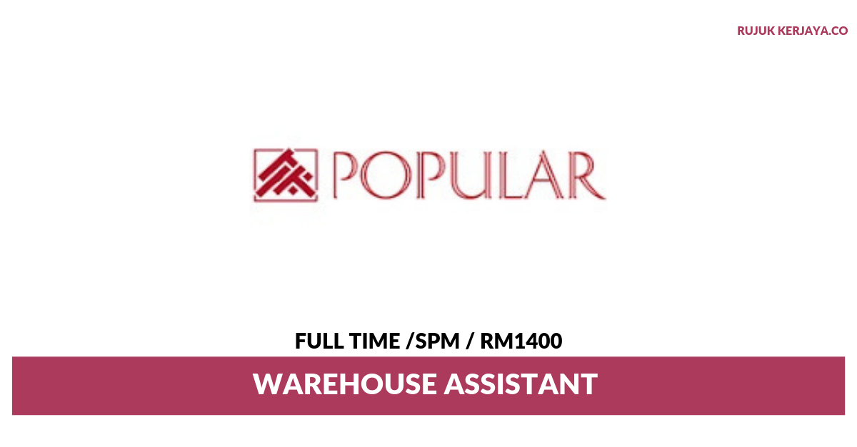 Popular Book ~ Warehouse Assistant