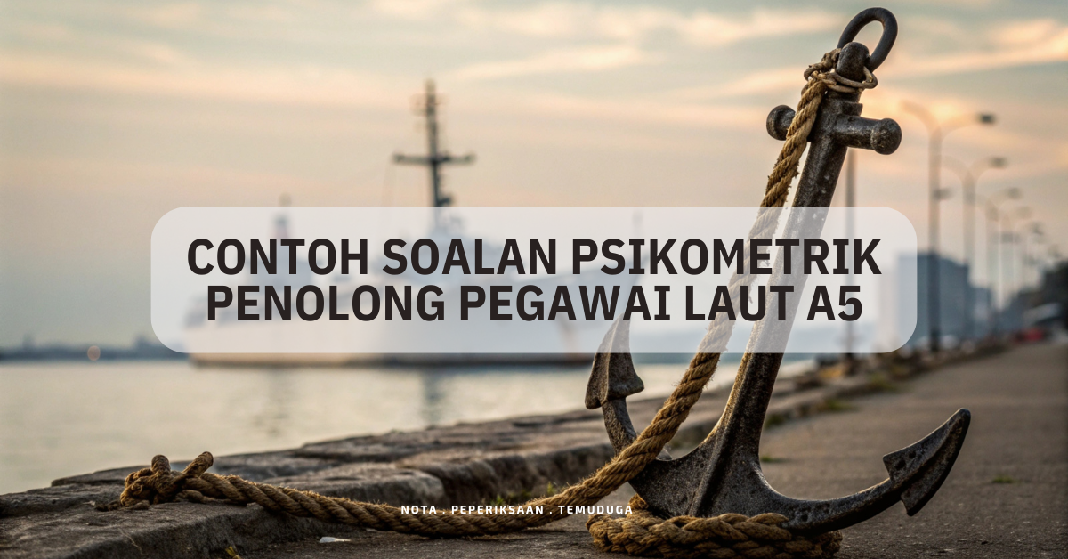 Contoh Soalan Psikometrik Penolong Pegawai Laut A5