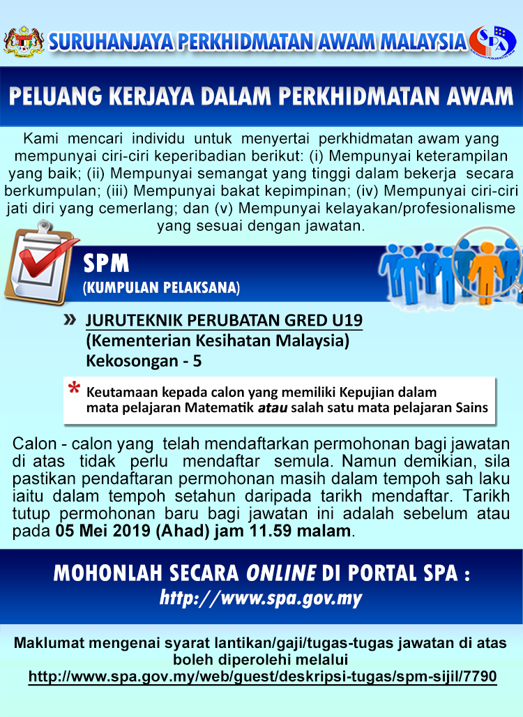 Kementerian kerja kesihatan malaysia kosong Permohonan Jawatan