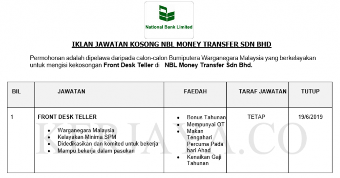 NBL Money Transfer Sdn Bh