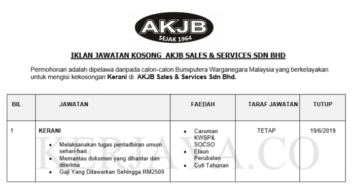 AKJB Sales & Services Sdn Bhd AKJB Sales & Services ~ Kerani