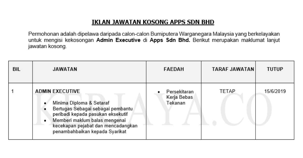Apps ~ Admin Executive