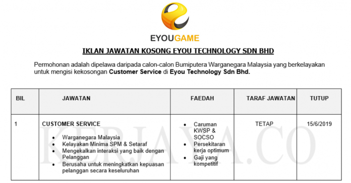 EYOU TECHNOLOGY SDN BHD Eyou Technology ~ Customer Service