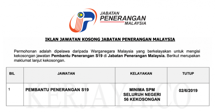 Jawatan Kosong Jabatan Penerangan Malaysia (1) Jawatan Kosong Jabatan Penerangan Malaysia (1)