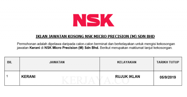 NSK Micro Precision ~ Kerani Am