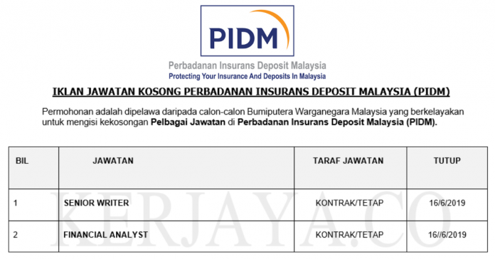 Perbadanan Insurans Deposit Malaysia (PIDM) Perbadanan Insurans Deposit Malaysia (PIDM)