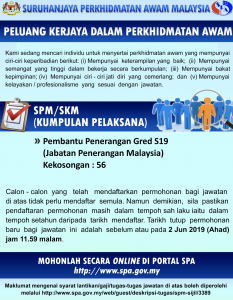 Iklan Jawatan Kosong Jabatan Penerangan Malaysia • Kerja 