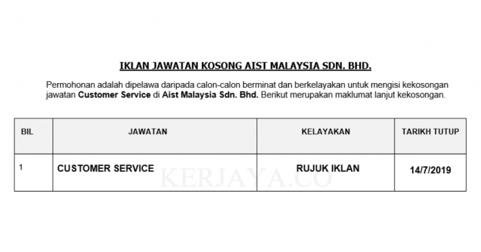 Aist Malaysia Sdn. Bhd. Aist Malaysia ~ Customer Service