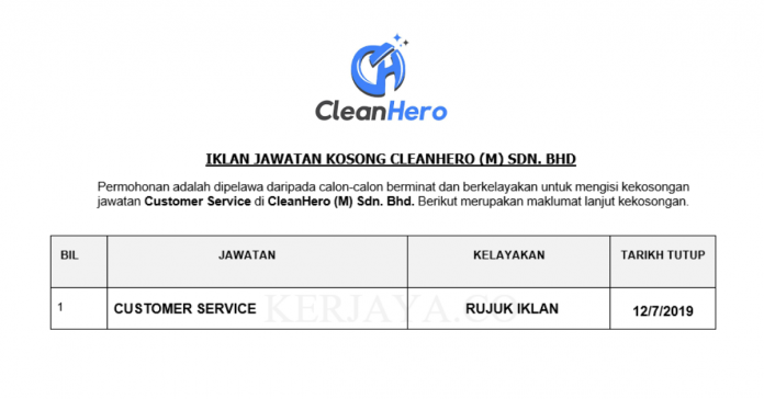 CleanHero (M) Sdn. Bhd CleanHero ~ Customer Service