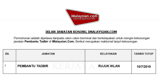 IMalaysian.Com ~ Pembantu Tadbir