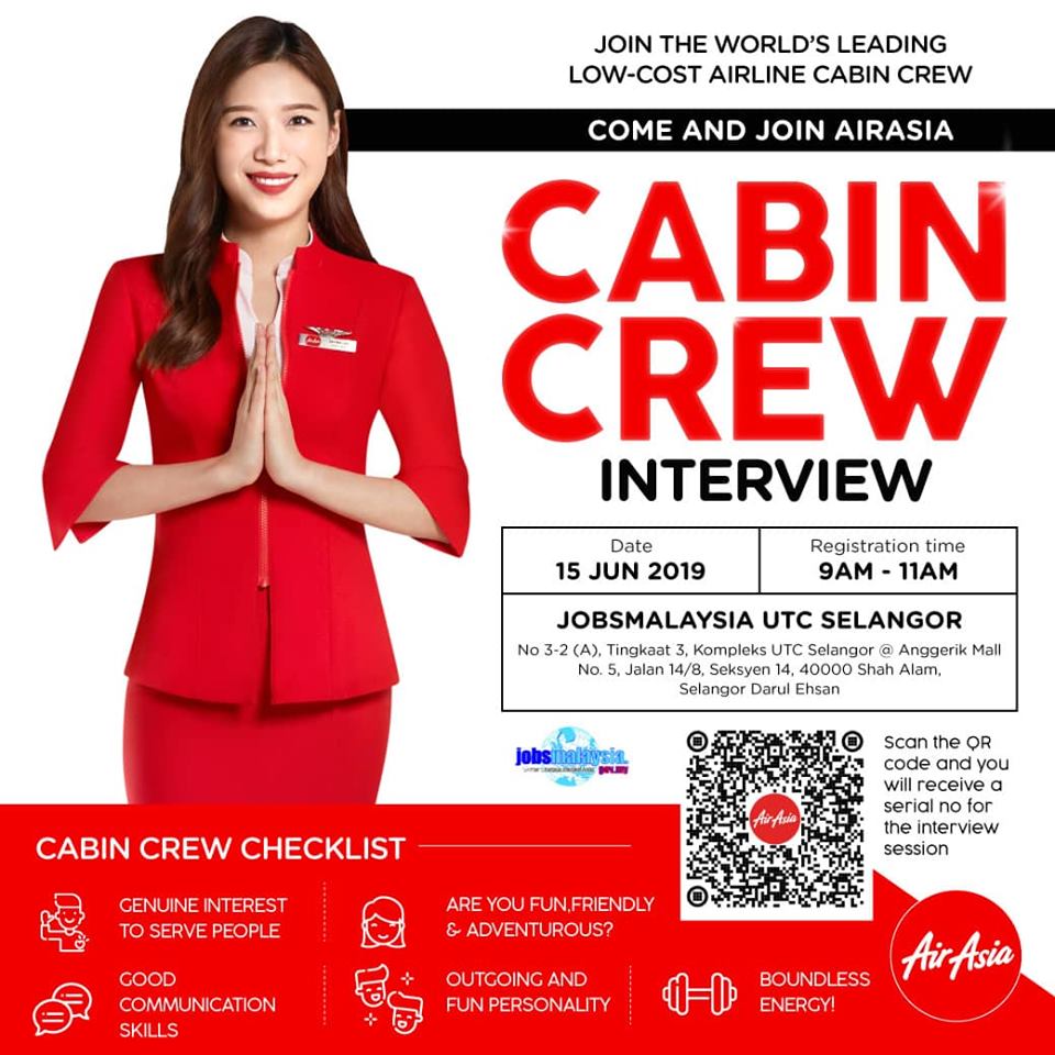 Iklan Jawatan Kosong Cabin Crew Air Asia