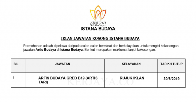 Istana Budaya ~ Artis Budaya