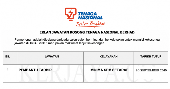 Pembantu Tadbir TNB (1) Pembantu Tadbir TNB (1)