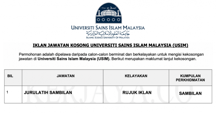 Universiti Sains Islam Malaysia (USIM) Universiti Sains Islam Malaysia (USIM)
