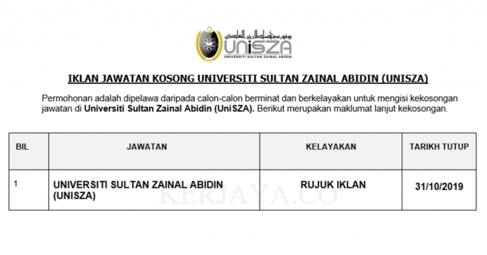 Universiti Sultan Zainal Abidin (UniSZA) Universiti Sultan Zainal Abidin (UNISZA)