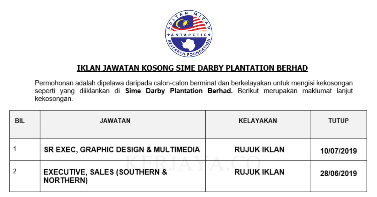 Jawatan Kosong Terkini Yayasan Penyelidikan Antartika ...