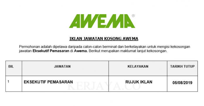 Awema (1) Awema ~ Eksekutif Pemasaran