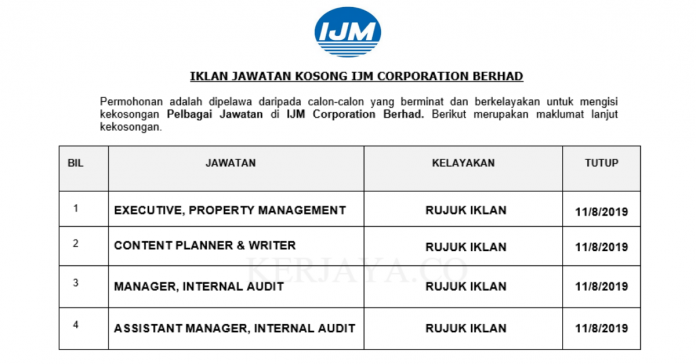 IJM Corporation Berhad IJM Corporation Berhad ~ Eksekutif , Pengurus & Pelbagai Jawatan Lain