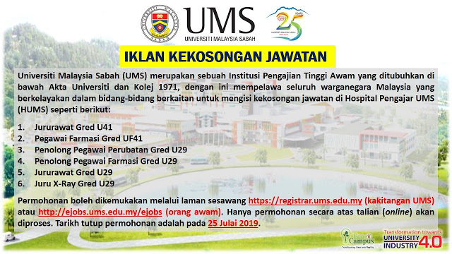 Iklan Jawatan Kosong Universiti Malaysia Sabah (UMS ...