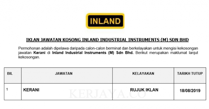 Inland Industrial Instruments (M) Sdn Bhd Inland Industrial Instruments ~ Kerani