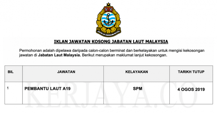 Jabatan Laut Malaysia Jabatan Laut Malaysia