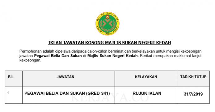 Majlis Sukan Negeri Kedah Majlis Sukan Negeri Kedah ~ Pegawai Belia Dan Sukan