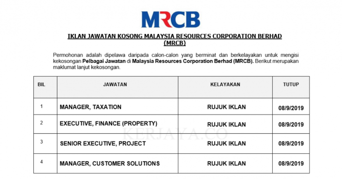 Jawatan Kosong Terkini Malaysia Resources Corporation ...